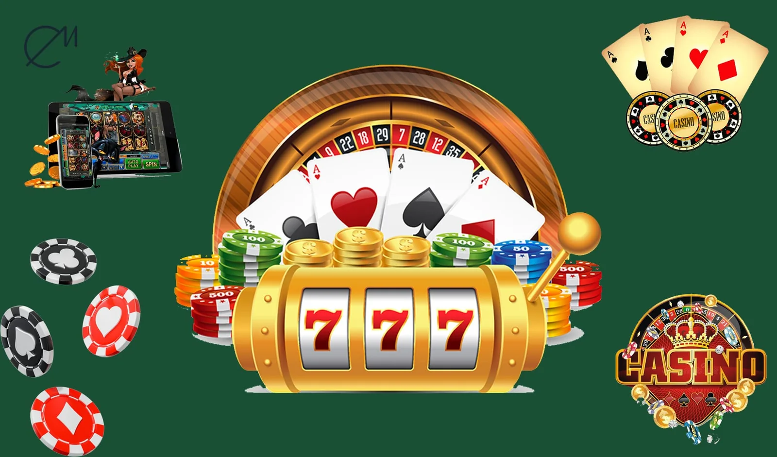 Tampilan hiburan digital bertema kasino untuk ruang bingo API33